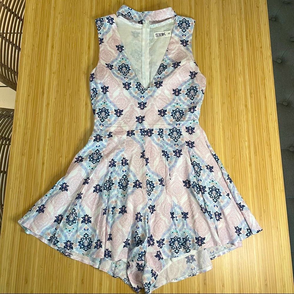 LF Floral Paisley Printer Romper